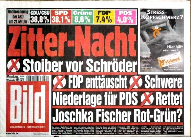 2002-09-23 Zitternacht. Stoiber vor Schröder